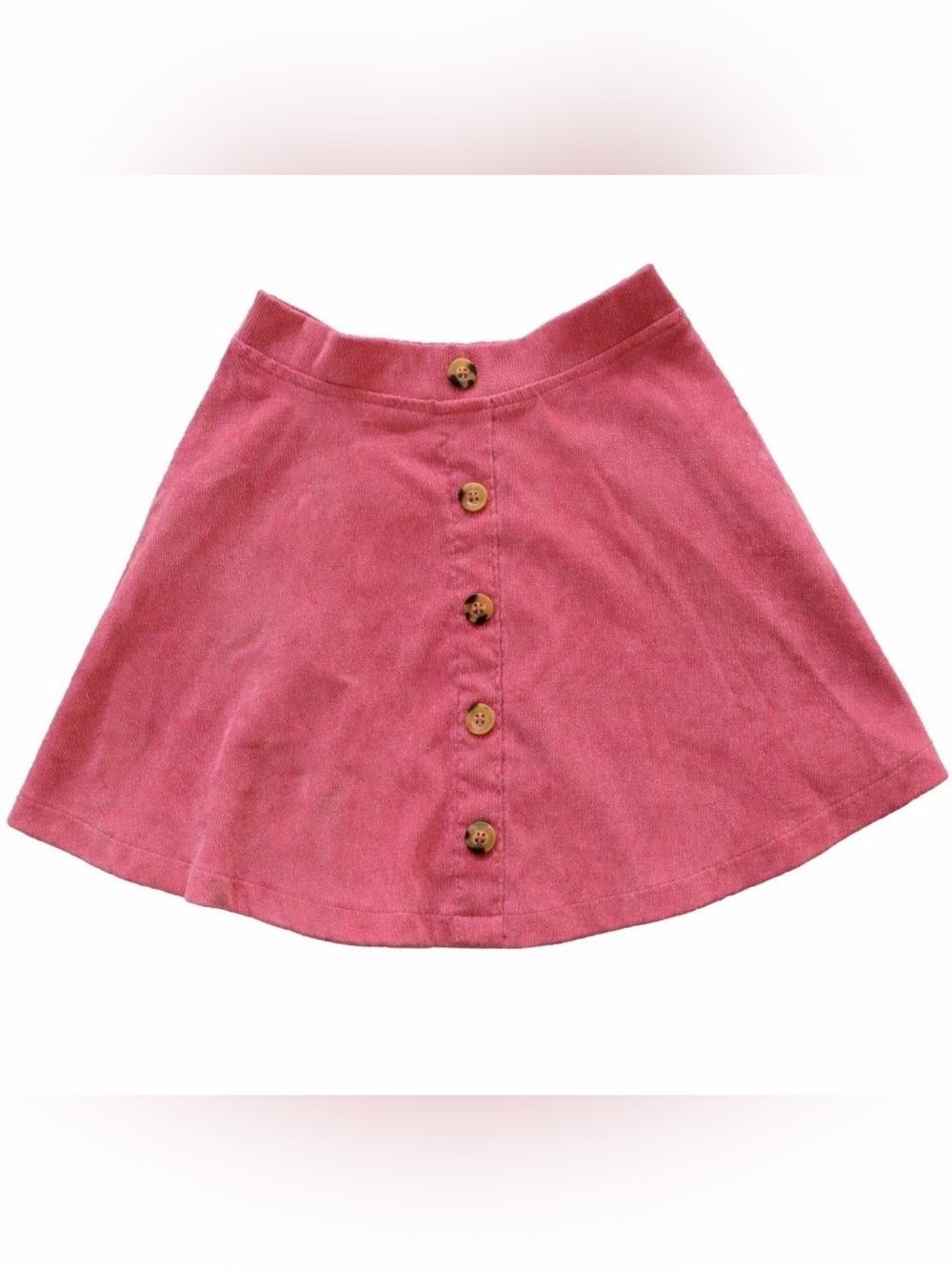 Pink Corduroy Skirt - Elastic waist, Size 7/8 girls